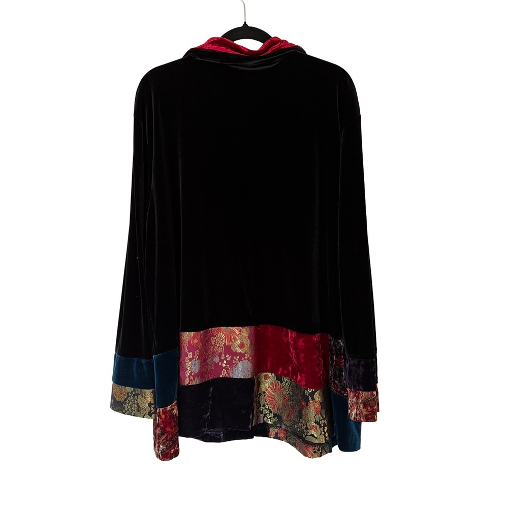 Velvet patchwork‎ jacket - Picture 3 of 5